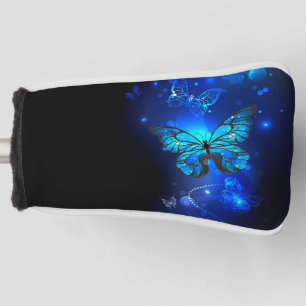 Morpho Butterfly in the Dark Background Golf Head Cover