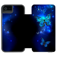 Morpho Butterfly in the Dark Background