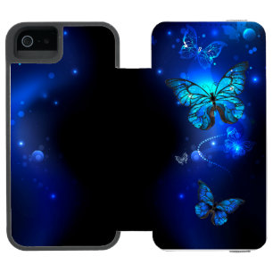 Morpho Butterfly in the Dark Background Incipio Watson™ iPhone 5 Wallet Case