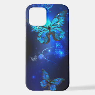 Morpho Butterfly in the Dark Background iPhone 12 Case