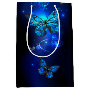 Morpho Butterfly in the Dark Background Medium Gift Bag