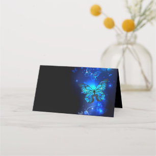 Morpho Butterfly in the Dark Background Place Card