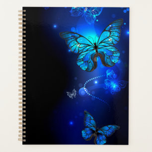 Morpho Butterfly in the Dark Background Planner