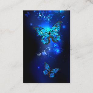 Morpho Butterfly in the Dark Background Referral C Card