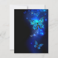 Morpho Butterfly in the Dark Background