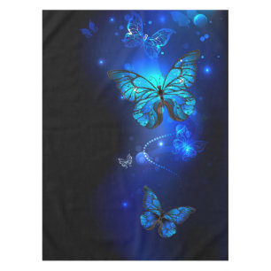 Morpho Butterfly in the Dark Background Tablecloth