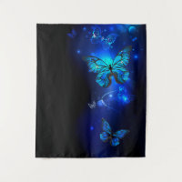 Morpho Butterfly in the Dark Background