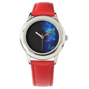 Morpho Butterfly in the Dark Background Watch