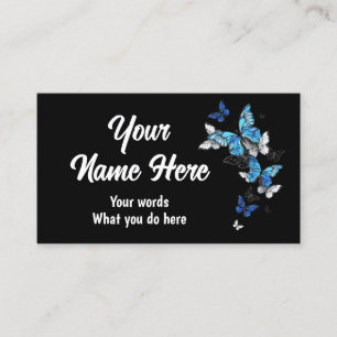 Morpho butterfly in the dark business card