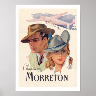 Morreton (Vintage french hat ads) Poster