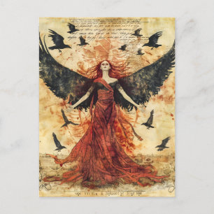 Morrigan  Celtic Goddess of Battle Fate Postcard