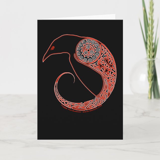 Morrigan Celtic Raven Card (Front)