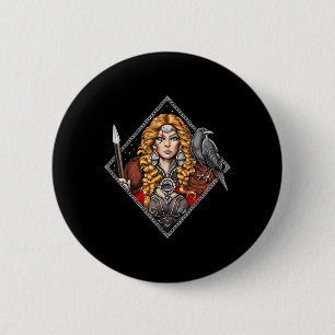 Morrigan Goddess Celtic Mythology Pagan Deity Of W 6 Cm Round Badge