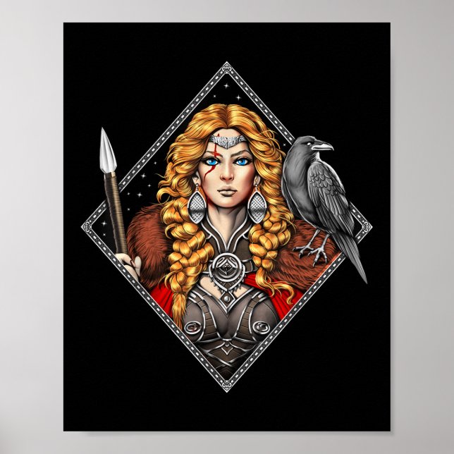 Morrigan Goddess Celtic Mythology Pagan Deity Of W Poster (Front)