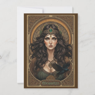 Morrígu Celtic Goddess Art Flat Thank You Card