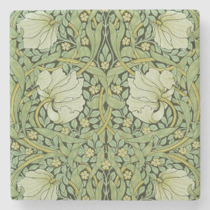 Morris 1876 Vintage Pimpernel Floral Pattern Stone Coaster