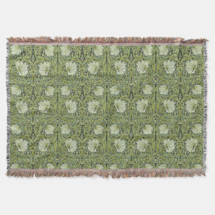 Morris 1876 Vintage Pimpernel Floral Pattern Throw Blanket
