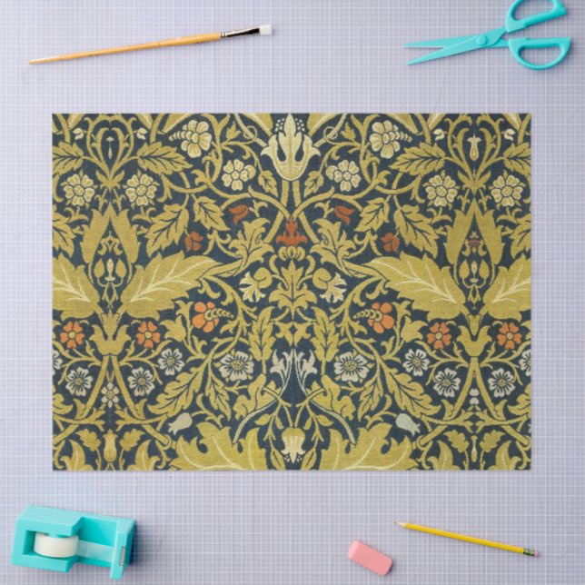 Morris Acanthus Leaves Twining Stem Flowers Carpet Tissue Paper (Craft)