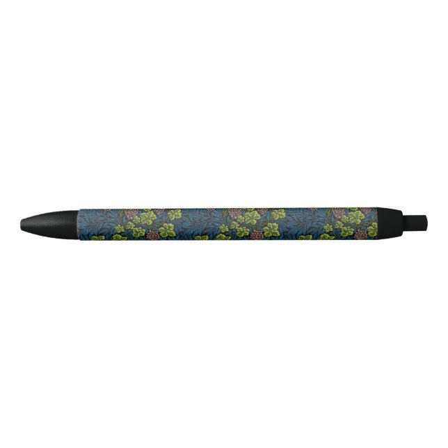 Morris - Antique 1873 Grape & Leave & Vine Pattern Black Ink Pen (Front)