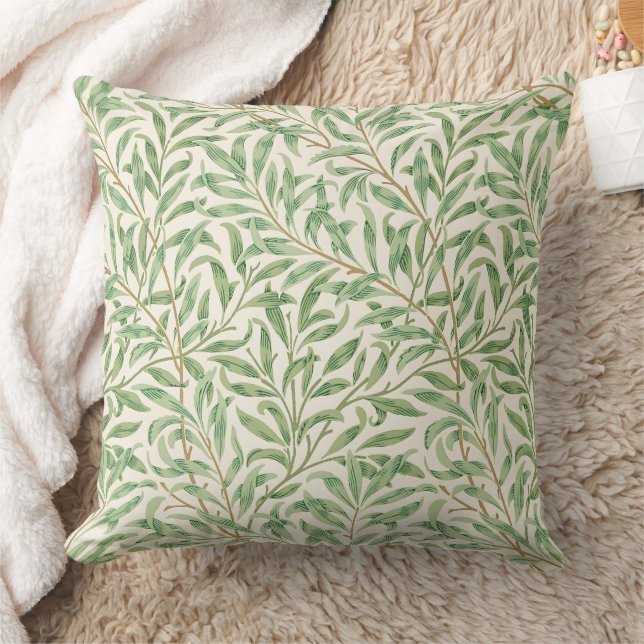 Morris - Antique willow leaves & Branches Pattern Cushion (Blanket)
