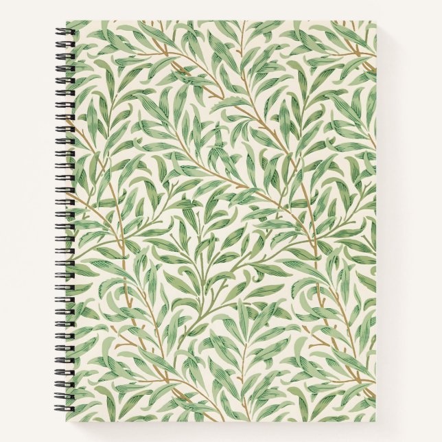 Morris - Antique willow leaves & Branches Pattern Notebook (Front)