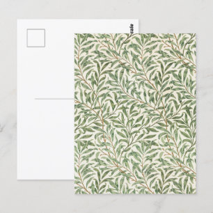 Morris - Antique willow leaves & Branches Pattern Postcard