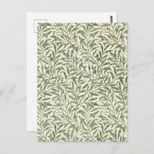 Morris - Antique willow leaves & Branches Pattern Postcard