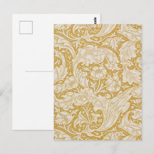 Morris Bachelor's Button Flower & Golden Stems Postcard