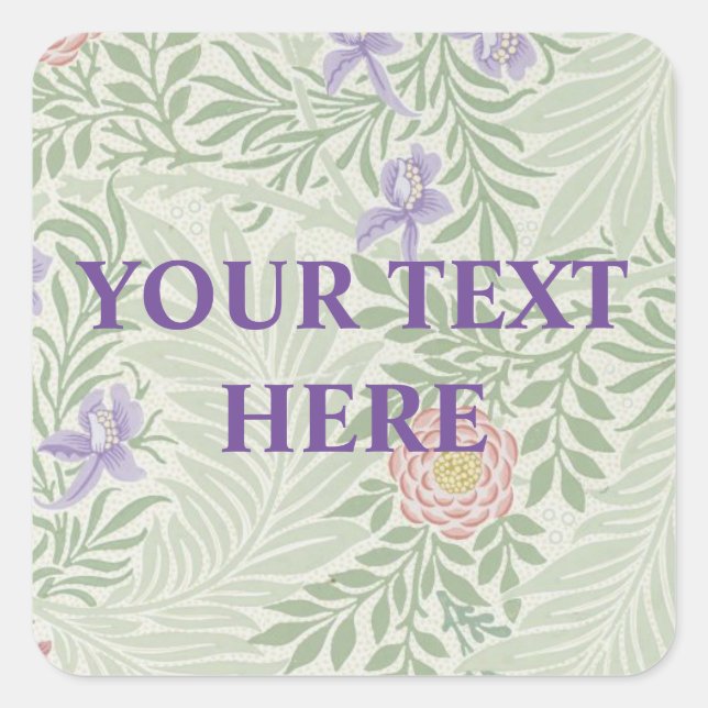 Morris  background Custom Square Sticker (Front)