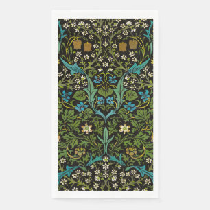Morris Black Background Vintage Blackthorn Pattern Napkin