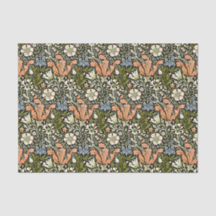 Morris BlackBackground 1896 Compton Floral Pattern Tissue Paper
