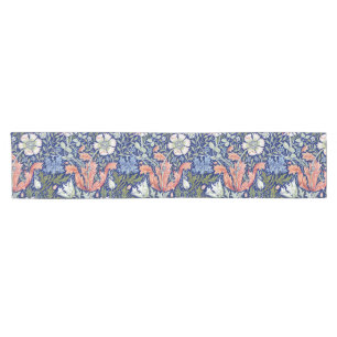 Morris Blue Background 1896 Compton Floral Pattern Short Table Runner