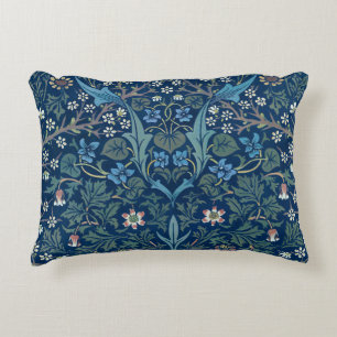 Morris Blue Background Vintage Blackthorn Pattern Decorative Cushion