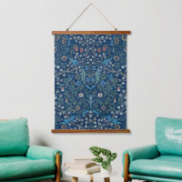 Morris Blue Background Vintage Blackthorn Pattern