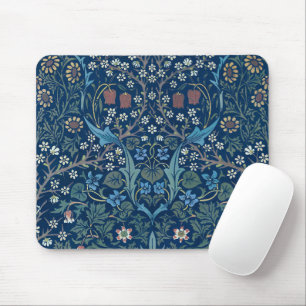 Morris Blue Background Vintage Blackthorn Pattern Mouse Mat