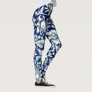 Morris - Blue Mallow, popular pattern  Leggings