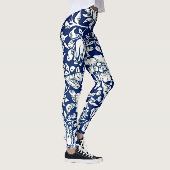 Morris - Blue Mallow, popular pattern  Leggings (Right)