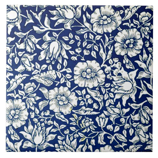 Morris - Blue Mallow Tile (Front)