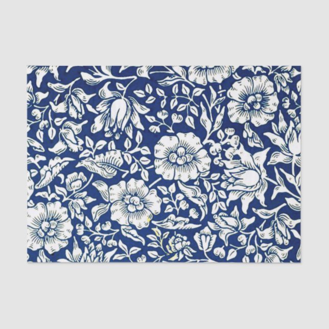 Morris - Blue Mallow Tissue Paper (Front)