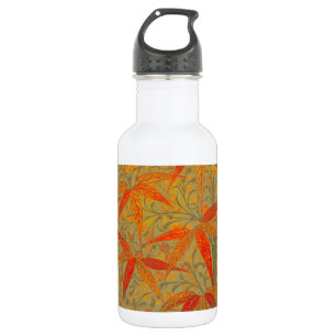 Morris & Co. Bamboo Pattern Godwin Orange & Sage 532 Ml Water Bottle