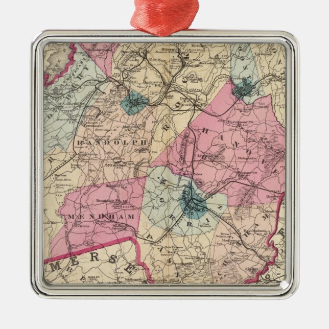 Morris County, NJ Metal Tree Decoration (Front)