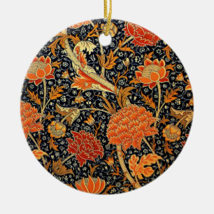Morris - Cray, colourful floral pattern Ceramic Tree Decoration