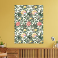 Morris Cray Vintage Blossom Floral Design Green