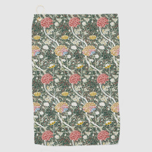Morris Cray Vintage Blossom Floral Design Green Golf Towel