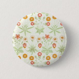 Morris Daisy, Classic Victorian Floral Pattern 6 Cm Round Badge