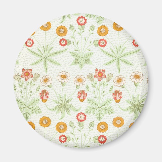 Morris Daisy, Classic Victorian Floral Pattern Magnet (Front)