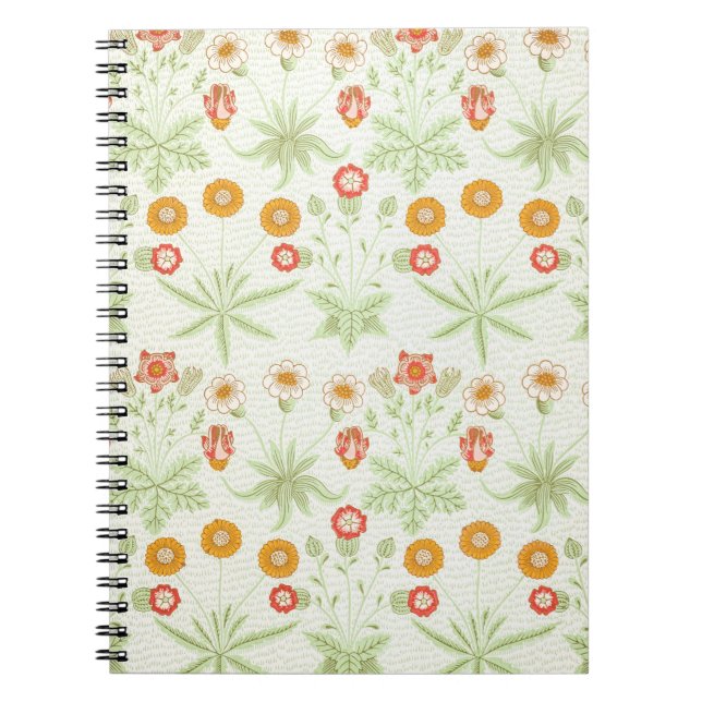 Morris Daisy, Classic Victorian Floral Pattern Notebook (Front)