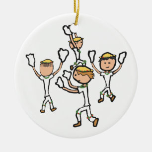 Morris Dancing Ceramic Tree Decoration
