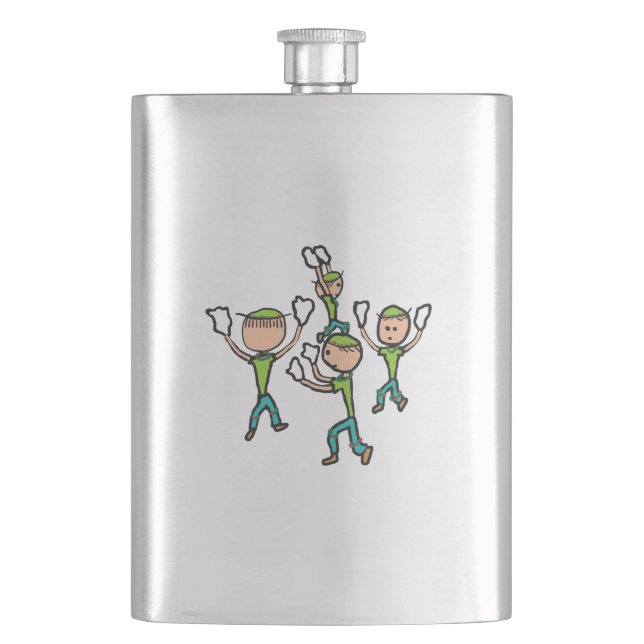 Morris Dancing Hip Flask (Front)