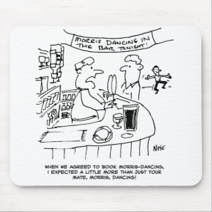 Morris Dancing in Pub. Traditional Morris Dancing Mouse Mat
